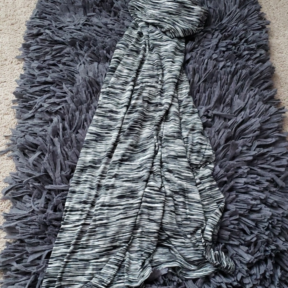 Wide waistband maxi skirt